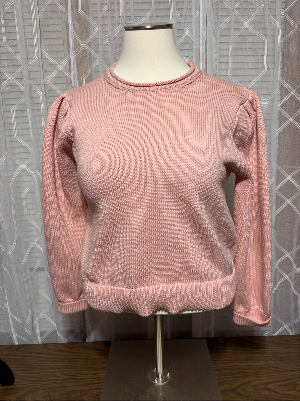 Time and Tru Women's Pink Puff Sleeve Sweater 2 size tags XXL 16/18 24”p2p 25”L
